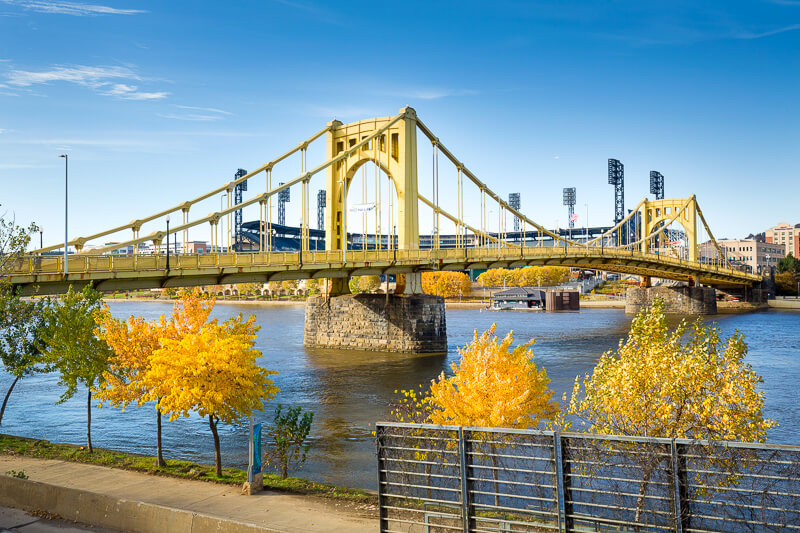 Pittsburgh's Clemente Bridge over the Allegheny River- Photo credit: iStockphotos/Holcy  