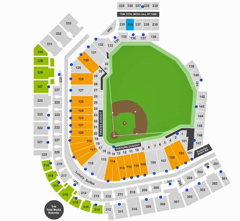 PNC Park Seating Map