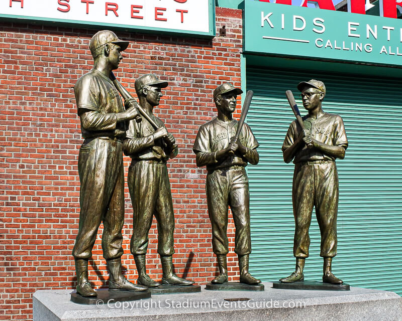 Teammates statues at Fenway Park in Boston