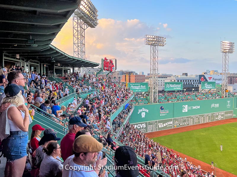 View of Fenway Park from near the third base line on a June evening - (c) Stadium Events Guide