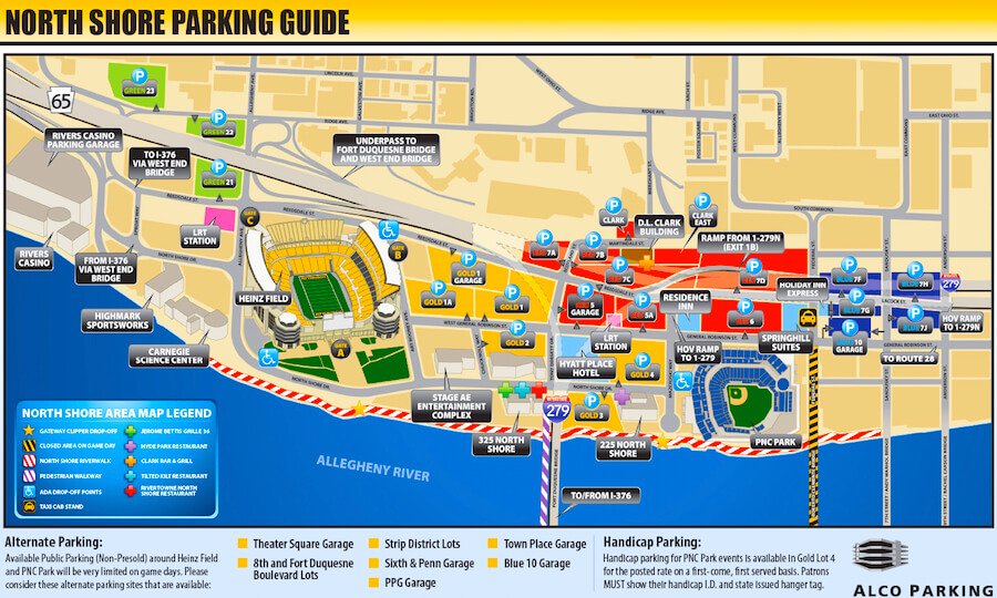 Acrisure Stadium parking Map